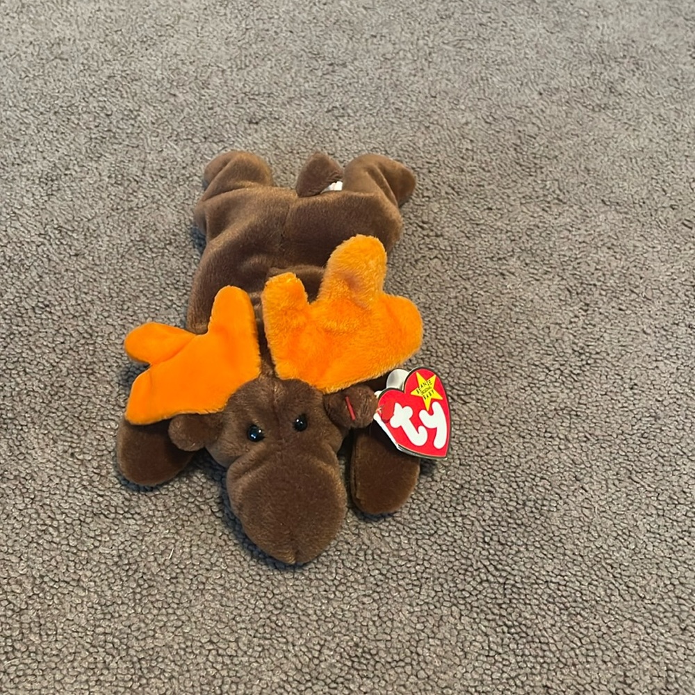 Chocolate Moose Beanie Baby. Vintage 1993.